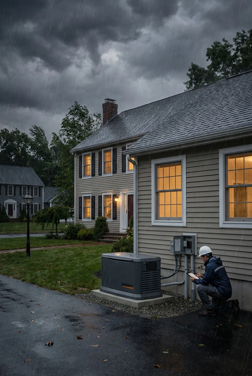 gemini-image-2_Create_a_premium_photorealistic_website_feature_image_for_a_professional_residen-0 Technician inspecting a generator outside a house during heavy rain.